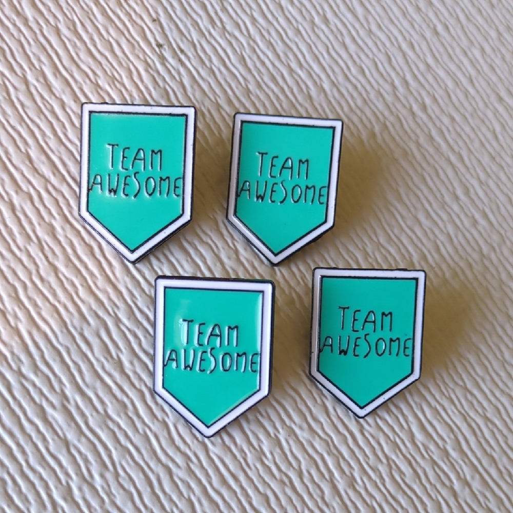 🧡5/$10🧡Team Awesome Enamel Pins Set Of 4